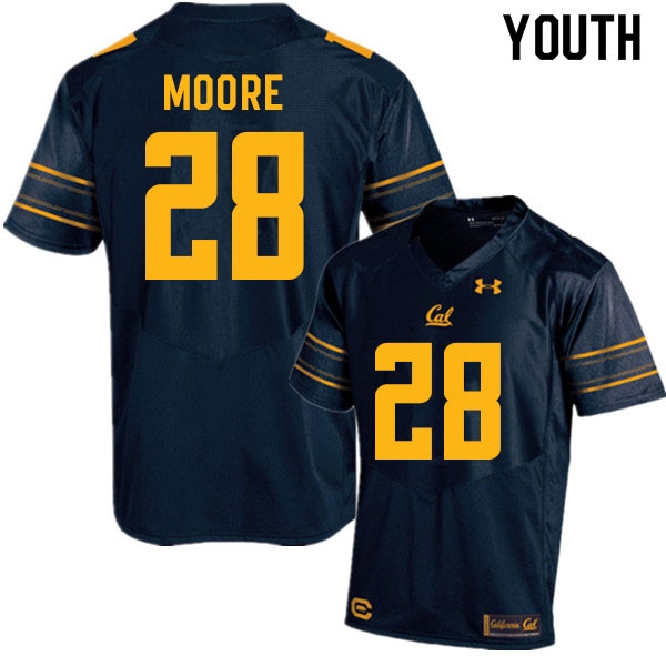 Youth #28 Damien Moore Cal Bears College Football Jerseys Sale-Navy - Click Image to Close
